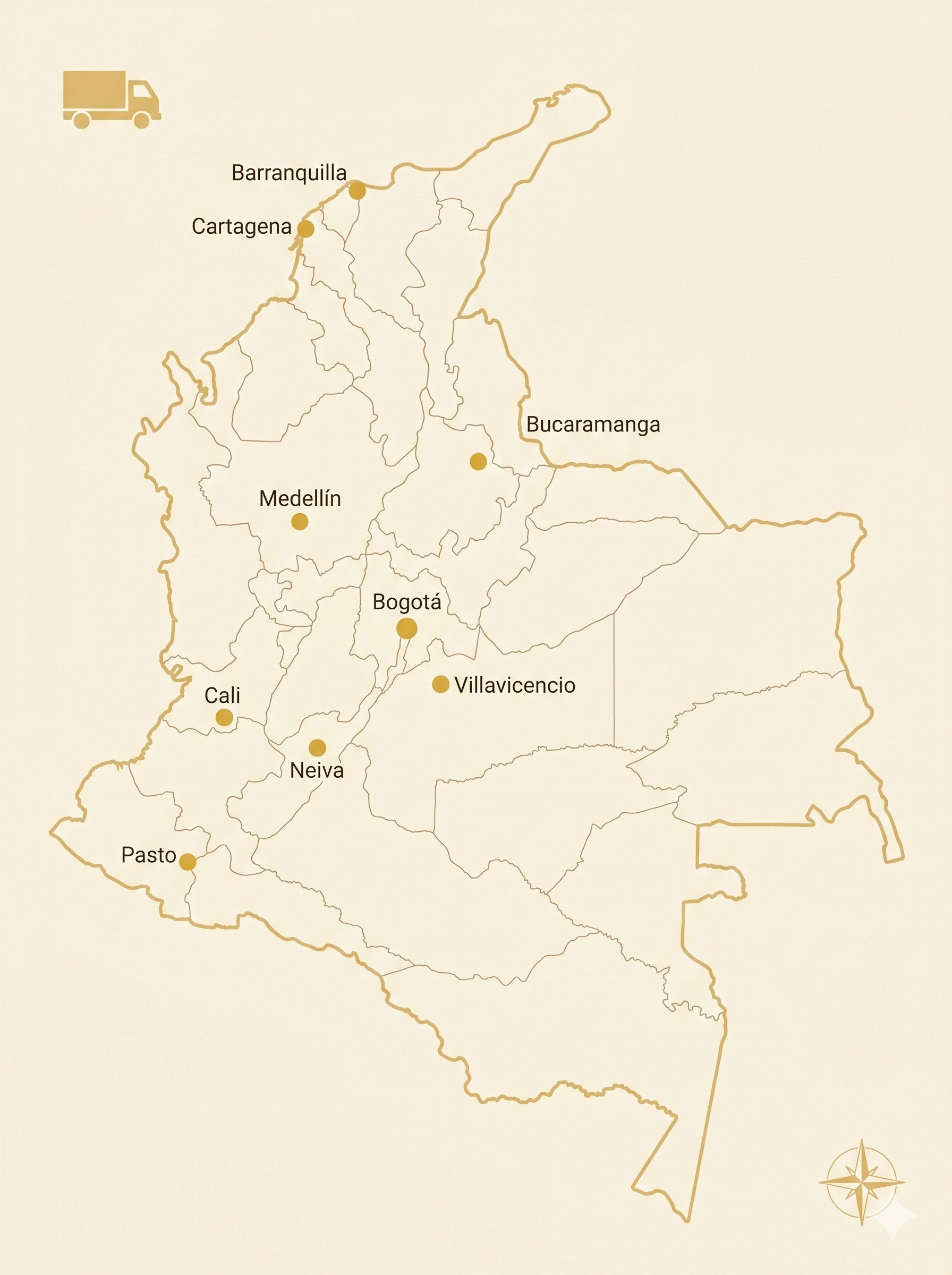 Cobertura nacional Colombia